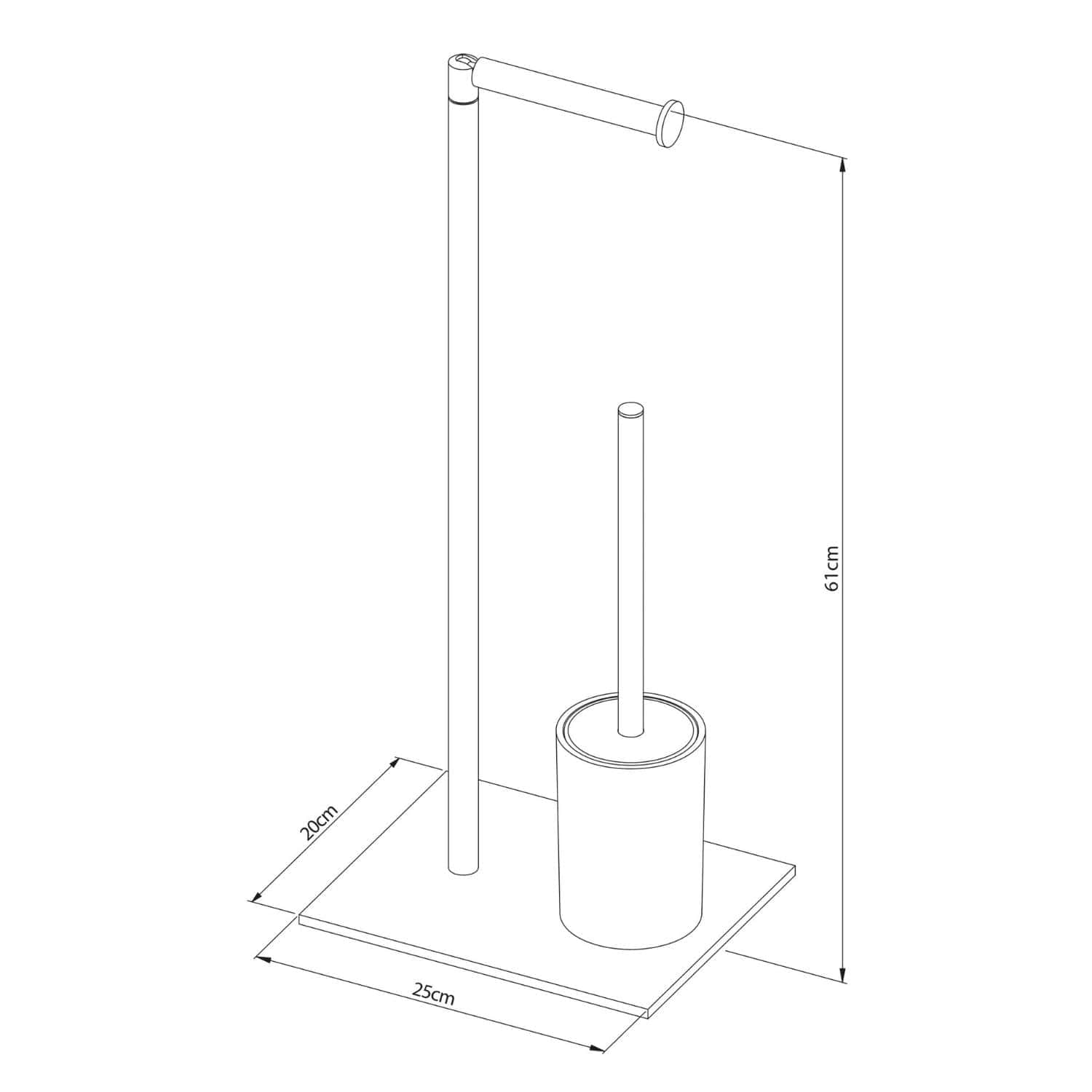 Sealskin Tube 3i1 toalettstativ Sealskin Toalettbørsteholder