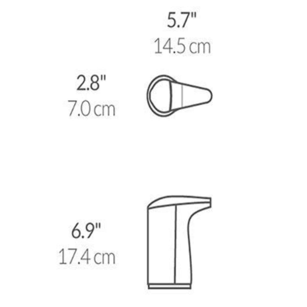 Simplehuman Såpedispenser med sensor  Matt krom Simplehuman Såpedispenser CO-SST1023
