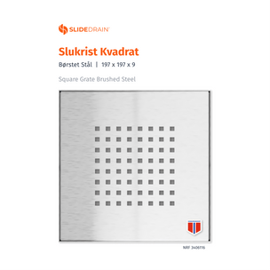 Slidedrain Kvadrat Slukrist