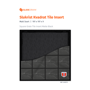 Slidedrain Kvadrat Slukrist Tile Insert
