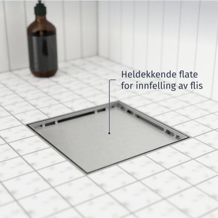 Slidedrain Kvadrat Slukrist Tile Insert
