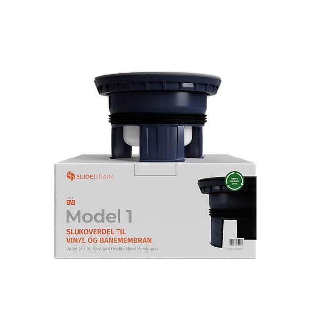 Slidedrain Model 1 Høydejusterbar Slukoverdel Med klemring Slidedrain Gulvsluk GRO-3411002