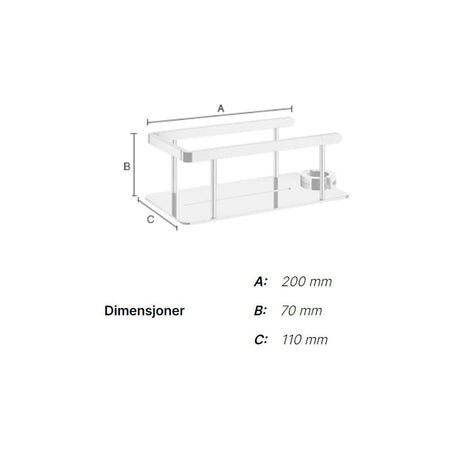 Smedbo 3008 Kurv til Dusjstang