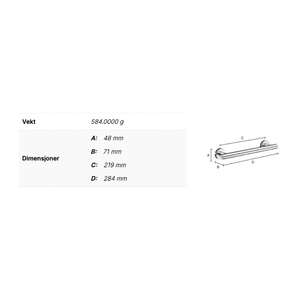 Smedbo Home 325 Badekarhåndtak 28,5cm