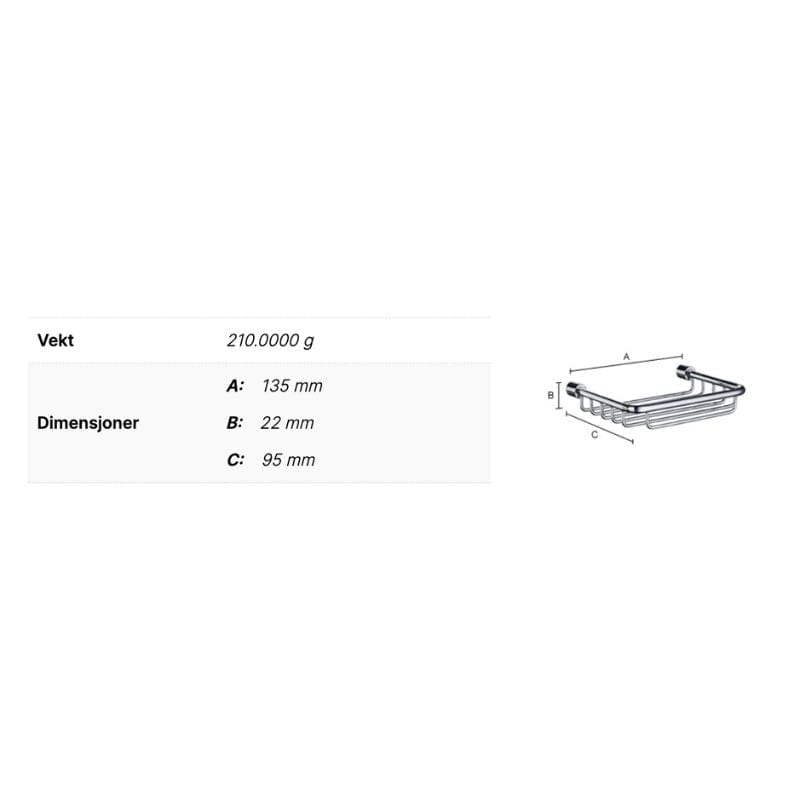 Smedbo DK1005 Dusjkurv Sideline - Krom Krom Smedbo Dusjhylle SM-DK1005