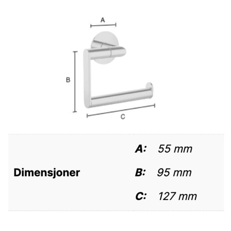 Smedbo Dot 341 Toalettrullholder Selvklebende