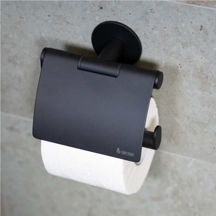 Smedbo Dot 3414 Toalettrullholder Selvklebende, med lokk