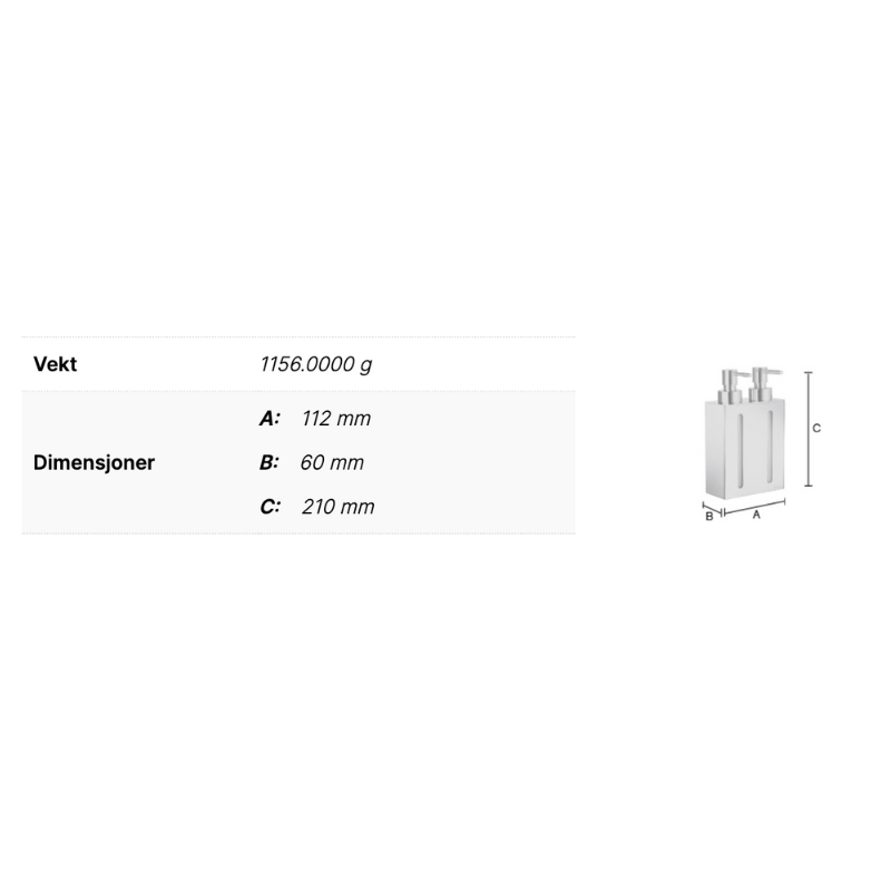 Smedbo FK258 Såpedispenser Outline Krom Smedbo Såpedispenser SM-FK258