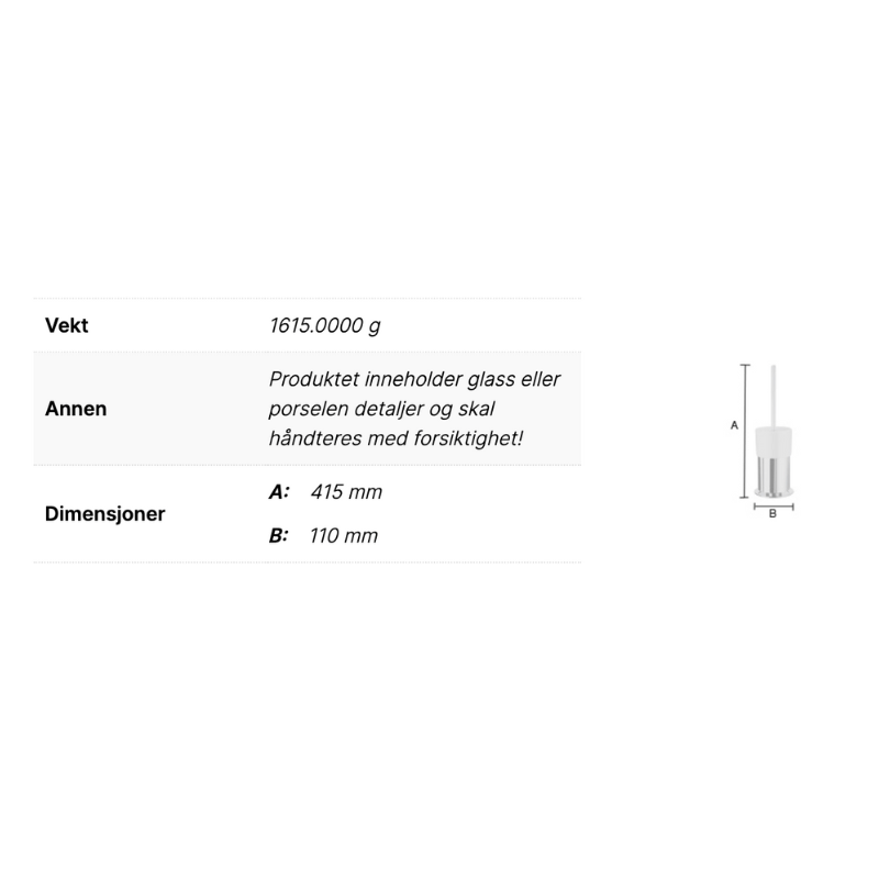 Smedbo FK311 Toalettbørste Gulv Outline Krom Smedbo Toalettbørste SM-FK311