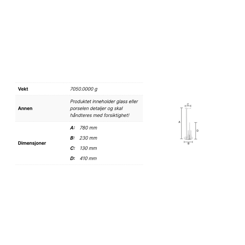 Smedbo FK312 Toalettpapirholder/Børste Krom Smedbo Toalettrullholder SM-FK312