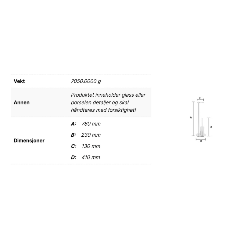 Smedbo FK312P Toalettpapirholder/Børste Krom Smedbo Toalettrullholder SM-FK312P