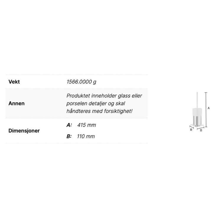 Smedbo Outline FK321P Toalettbørste Gulv