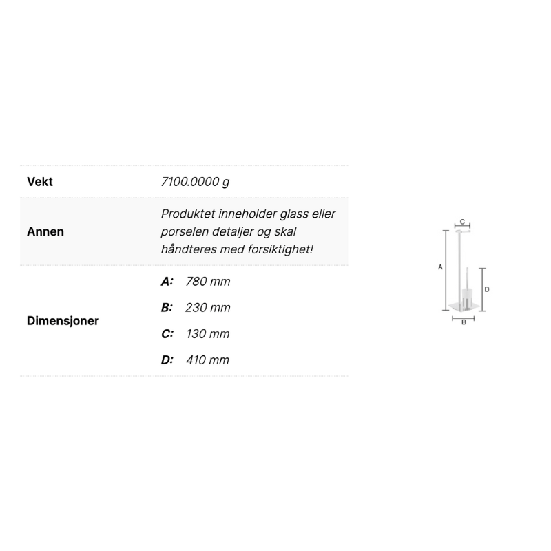 Smedbo FK322P Toalettpapirholder/Børste Krom Smedbo Toalettrullholder SM-FK322P