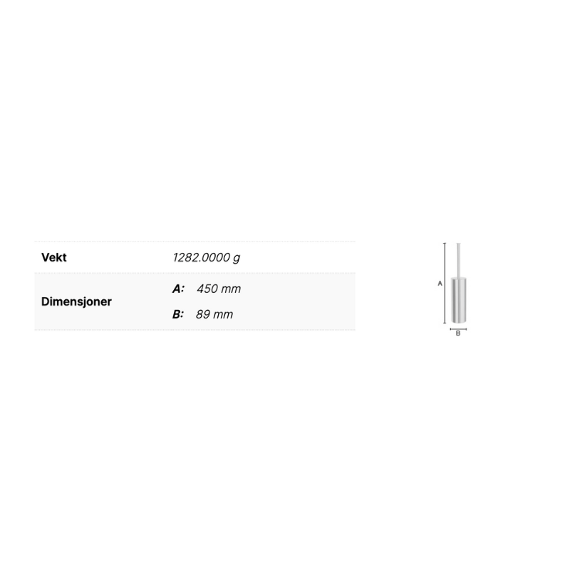 Smedbo FK605 Toalettbørste Gulv Outline Krom Smedbo Toalettbørste SM-FK605