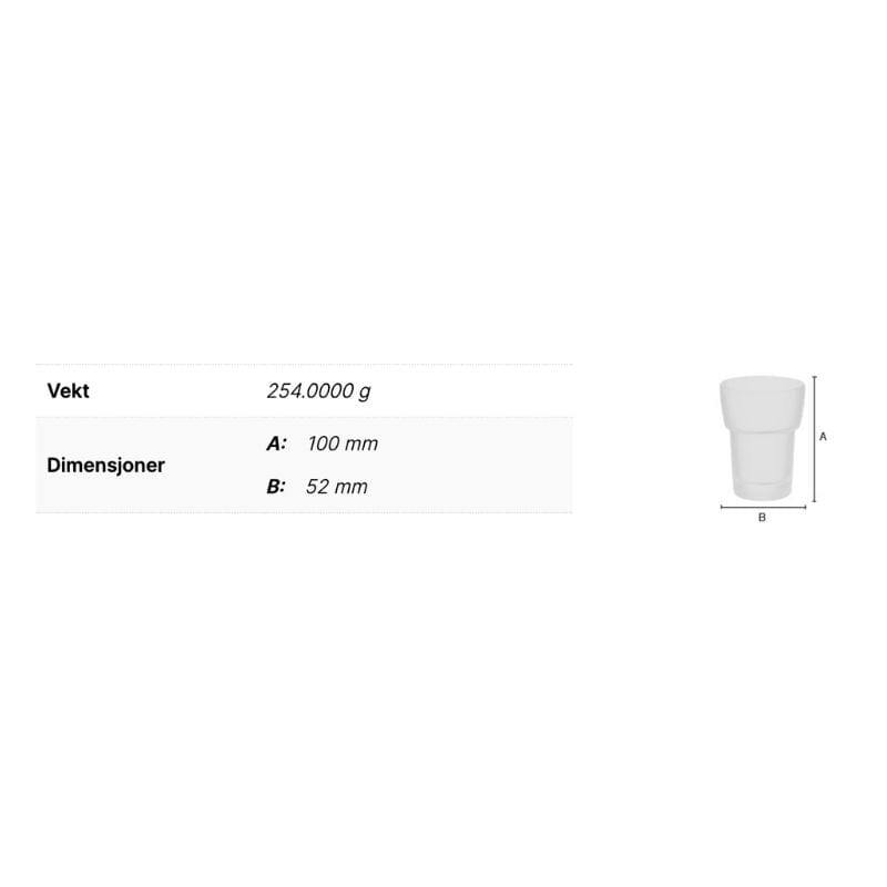 Smedbo L349 Tannglass Løst Frostet Glass Smedbo Diverse baderomstilbehør SM-L349