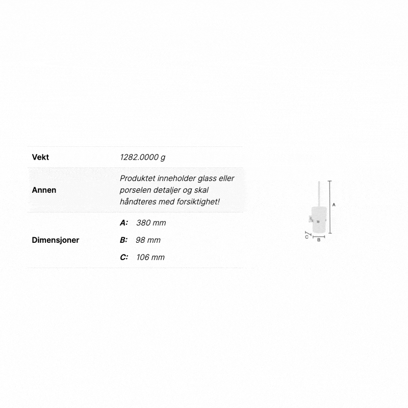 Smedbo OK333P ICE Toalettbørste vegg Krom Smedbo Toalettbørste SM-OK333P