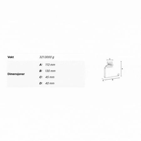 Smedbo ICE OK341 Toalettrullholder