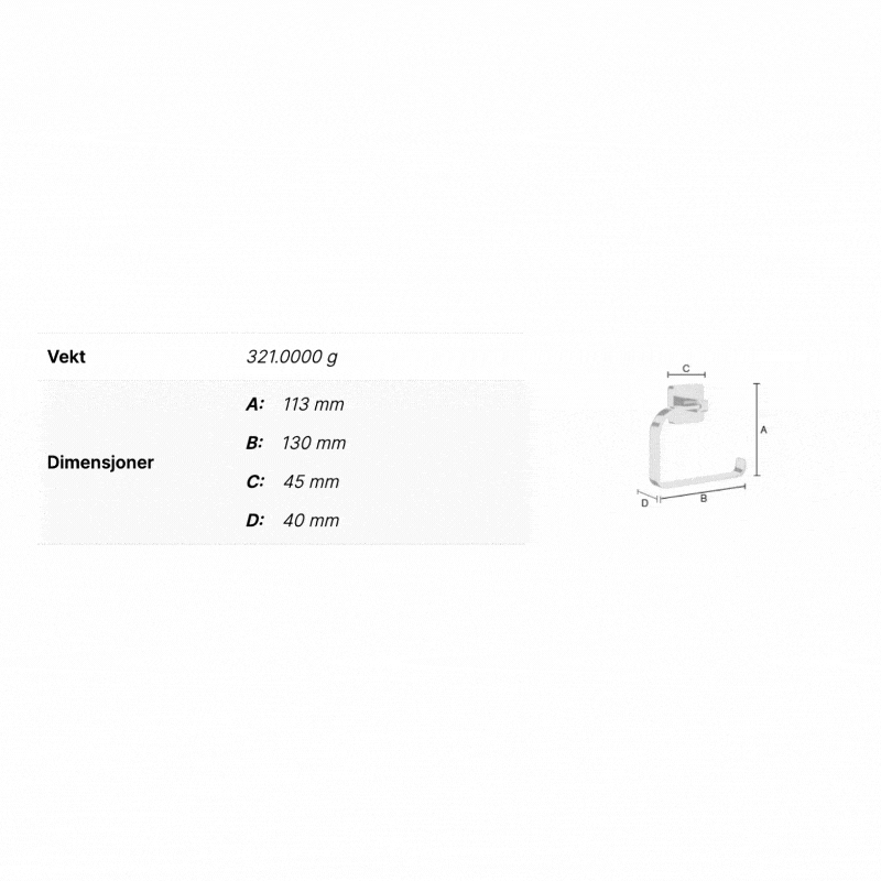 Smedbo OK341 ICE Toalettpapirholder Krom Smedbo Toalettrullholder SM-OK341