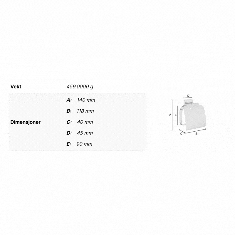 Smedbo OK3414 ICE Toalettpapirholder Krom Smedbo Toalettrullholder SM-OK3414
