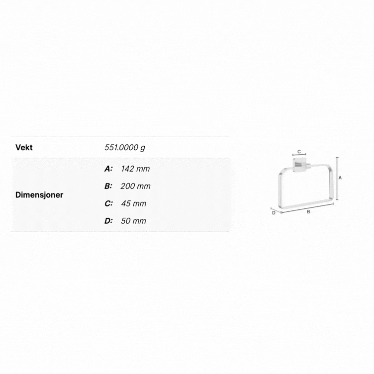 Smedbo ICE OK344 Håndklering