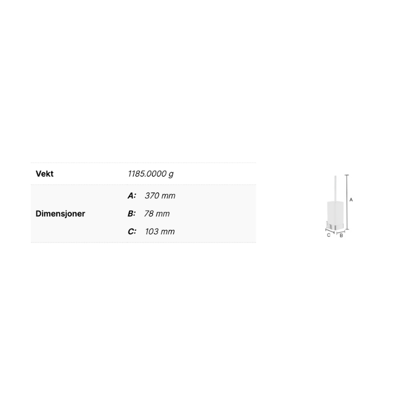 Smedbo OK433P ICE Toalettbørste vegg Krom Smedbo Toalettbørste SM-OK433P