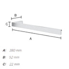 Smedbo Outline 211 håndklestang Enkel