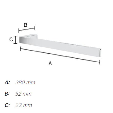 Smedbo Outline 211 håndklestang Enkel