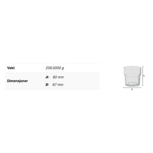 Smedbo Xtra V249G Tannglass Løst Klart Glass