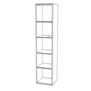 Svedbergs Høyskap Skrog H160cm - uten skapdør