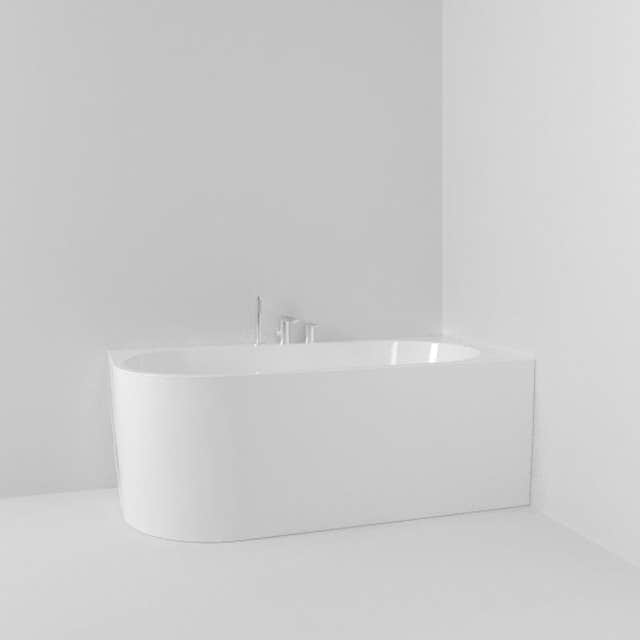 Svedbergs Ihre Hjørnebadekar med karkantmontert kran Helag Hvit / 160cm / Høyre Svedbergs Hjørnebadekar SV-59808-H-3