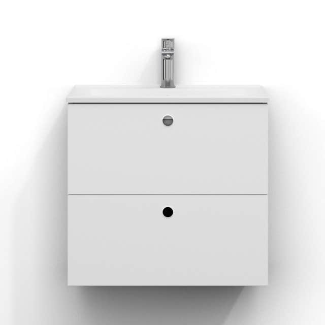 Svedbergs Intro Servantskap Slim D35 med 2 Skuffer Hvit matt / 60cm Svedbergs Servantskap SV-273561