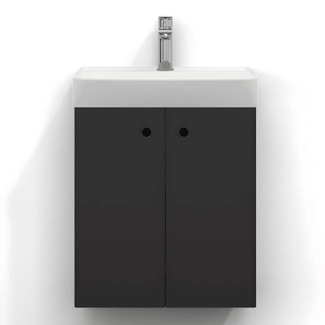 Svedbergs Intro Slim Servantskap 2 Dører Grafittgrå / 50x35cm Svedbergs Servantskap SV-273750