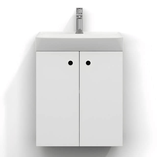 Svedbergs Intro Slim Servantskap 2 Dører Hvit matt / 50x35cm Svedbergs Servantskap SV-273550