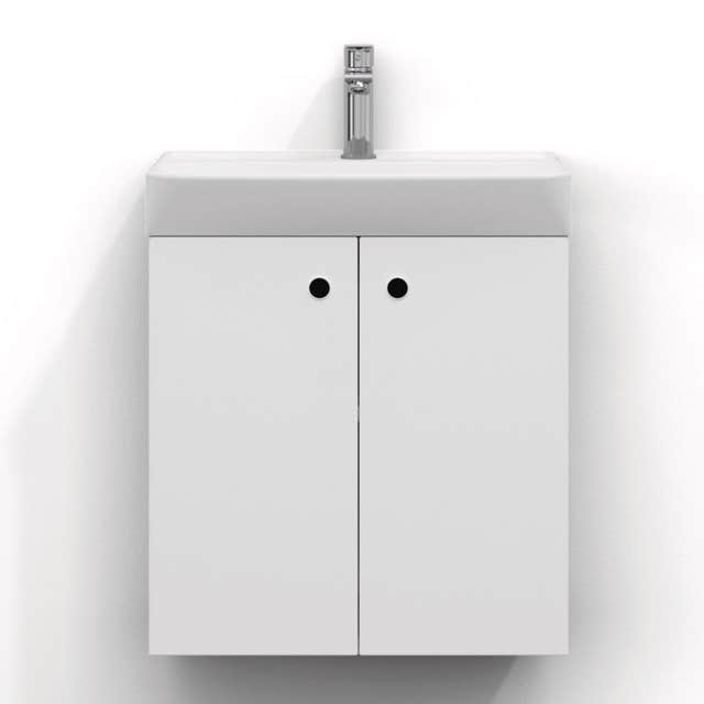 Svedbergs Intro Slim Servantskap 2 Dører Hvit matt / 55x35cm Svedbergs Servantskap SV-273555