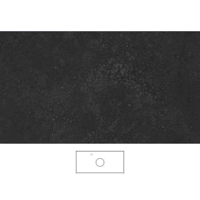 Svedbergs Poem Granittkeramikk Benkeplate Grafit / 100cm senter / Venstre Svedbergs Benkeplate bad SV-363100C-V