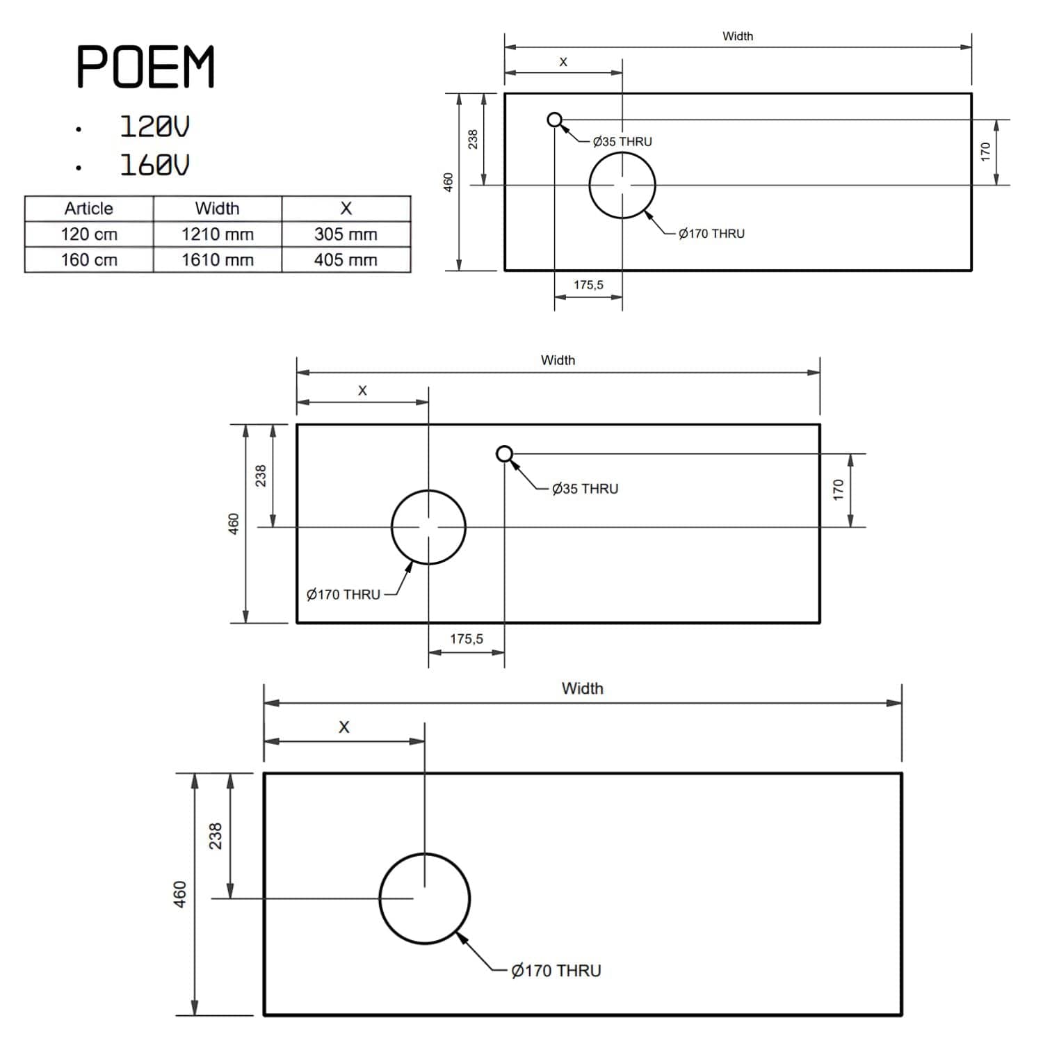 Svedbergs Poem Granittkeramikk Benkeplate Svedbergs Benkeplate bad