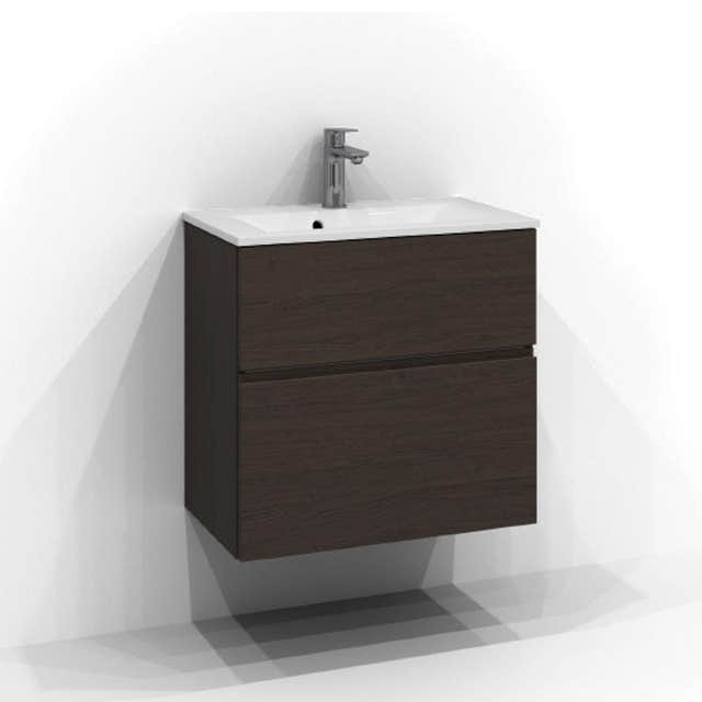 Svedbergs Poem Profil  Servantskap D35 med 2 skuffer Brun ask / 60cm Svedbergs Servantskap SV-3356652