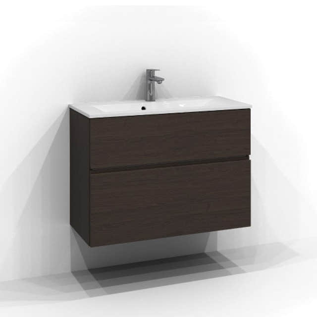 Svedbergs Poem Profil  Servantskap D45 med 2 skuffer Brun ask / 80cm Svedbergs Servantskap SV-3358652