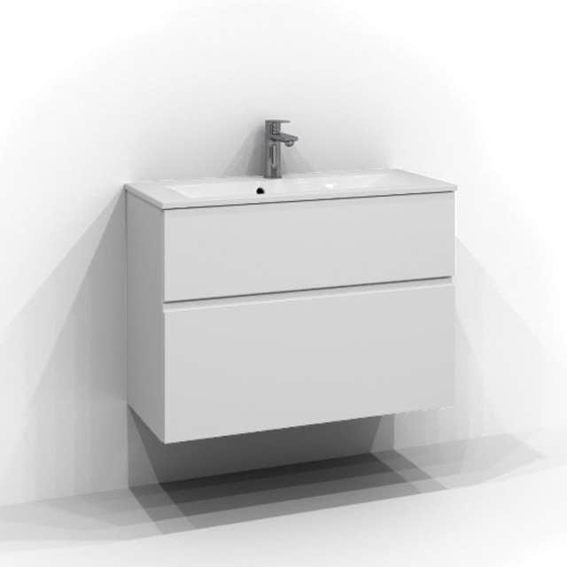 Svedbergs Poem Profil  Servantskap D45 med 2 skuffer Hvit / 80cm Svedbergs Servantskap SV-3358612
