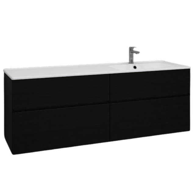 Svedbergs Poem Profil Servantskap D45 med 4 skuffer Svart ask / 160cm Svedbergs Servantskap SV-3451664