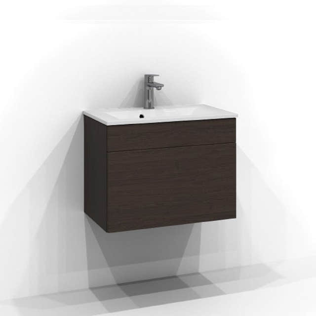 Svedbergs Poem Servantskap 1sk B50-80xH45xD35cm, Slim- Plan/Plan Push open Brun ask / 60cm / Plan Push open Svedbergs Servantskap SV-3356151-P