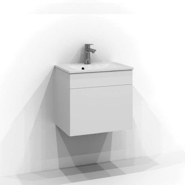 Svedbergs Poem Servantskap 1sk B50-80xH45xD35cm, Slim- Plan/Plan Push open Hvit / 50cm / Plan Svedbergs Servantskap SV-3355111