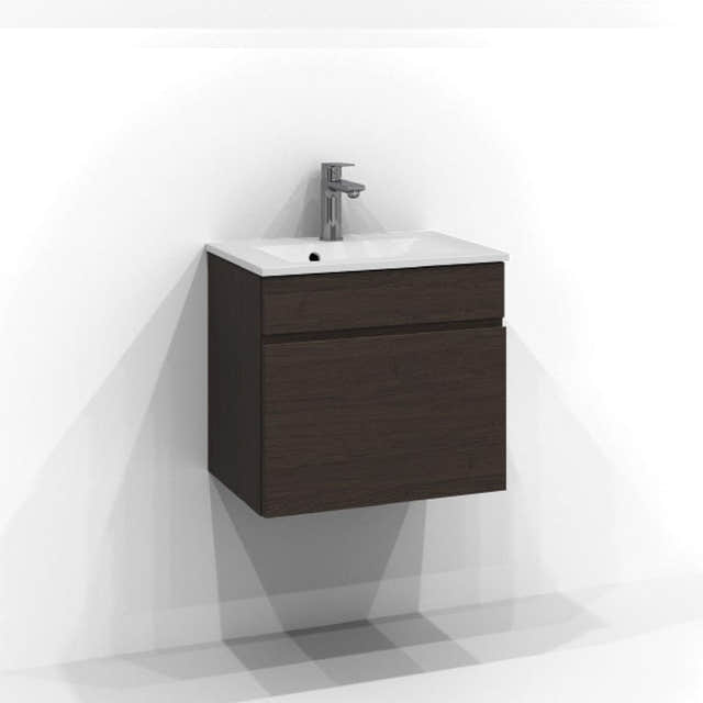 Svedbergs Poem Servantskap 1sk B50-80xH45xD35cm, Slim - Profil Brun ask / 50cm Svedbergs Servantskap SV-3355651