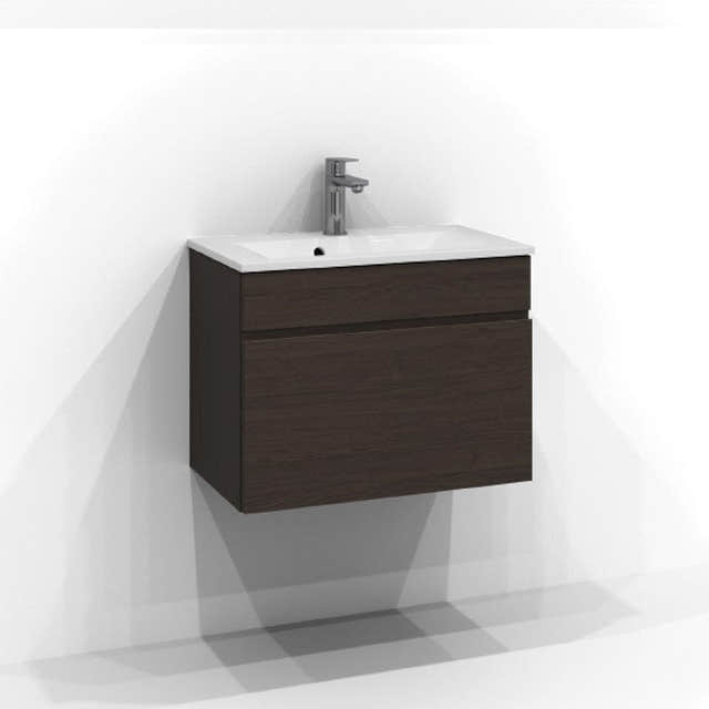Svedbergs Poem Servantskap 1sk B50-80xH45xD35cm, Slim - Profil Brun ask / 60cm Svedbergs Servantskap SV-3356651