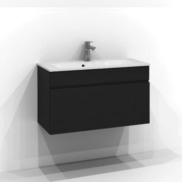 Svedbergs Poem Servantskap 1sk B50-80xH45xD35cm, Slim - Profil Svart ask / 80cm Svedbergs Servantskap SV-3358641