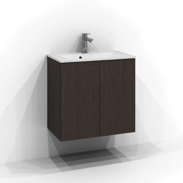 Svedbergs Poem Servantskap 2 dører B50-80xH57xD35, Slim - Plan Brun ask / 60cm Svedbergs Servantskap SV-3356153