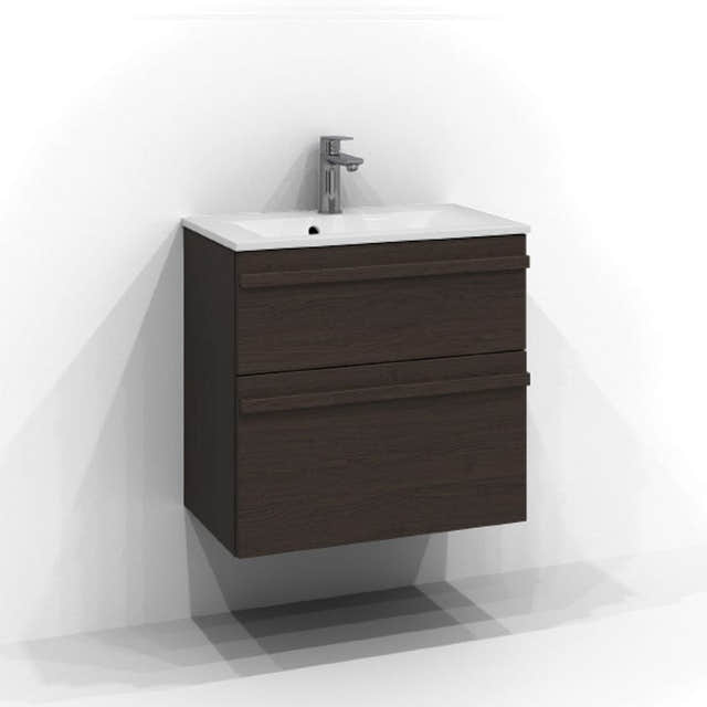Svedbergs Poem Servantskap 2sk B50-80xH57xD35cm, Slim - List Brun ask / 60cm Svedbergs Servantskap SV-3356352