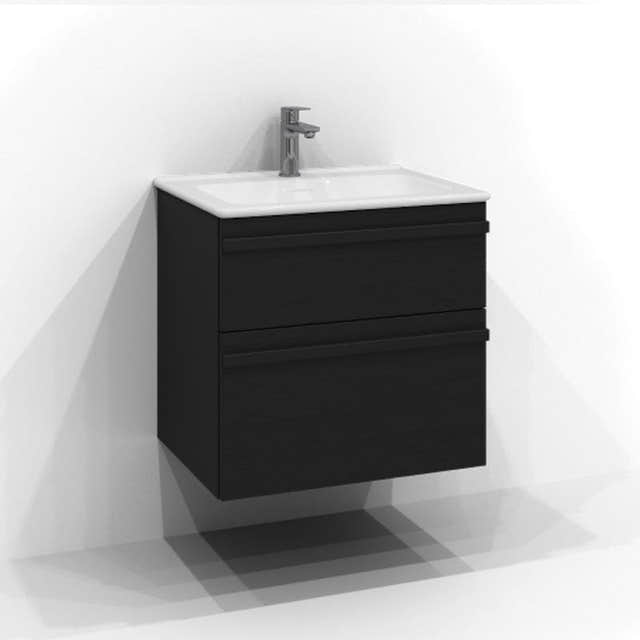 Svedbergs Poem Servantskap 2sk B60-120xD45cm - List Svart ask / 60cm Svedbergs Servantskap SV-3456342