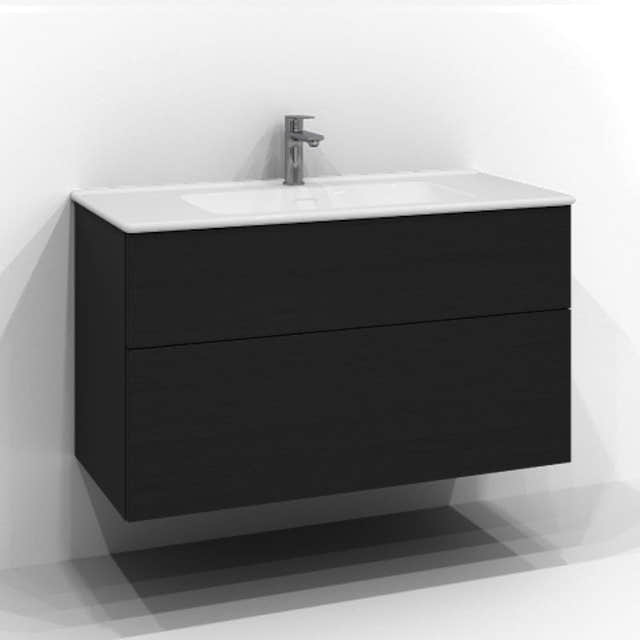 Svedbergs Poem Servantskap 2sk B60-120xD45cm - Plan/Plan Push open Svart ask / 100cm / Plan Svedbergs Servantskap SV-34510142