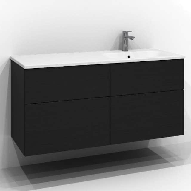 Svedbergs Poem Servantskap 4sk B120-160xD45cm - Plan/Plan Push open Svart ask / 120cm / Plan Svedbergs Servantskap SV-34512144